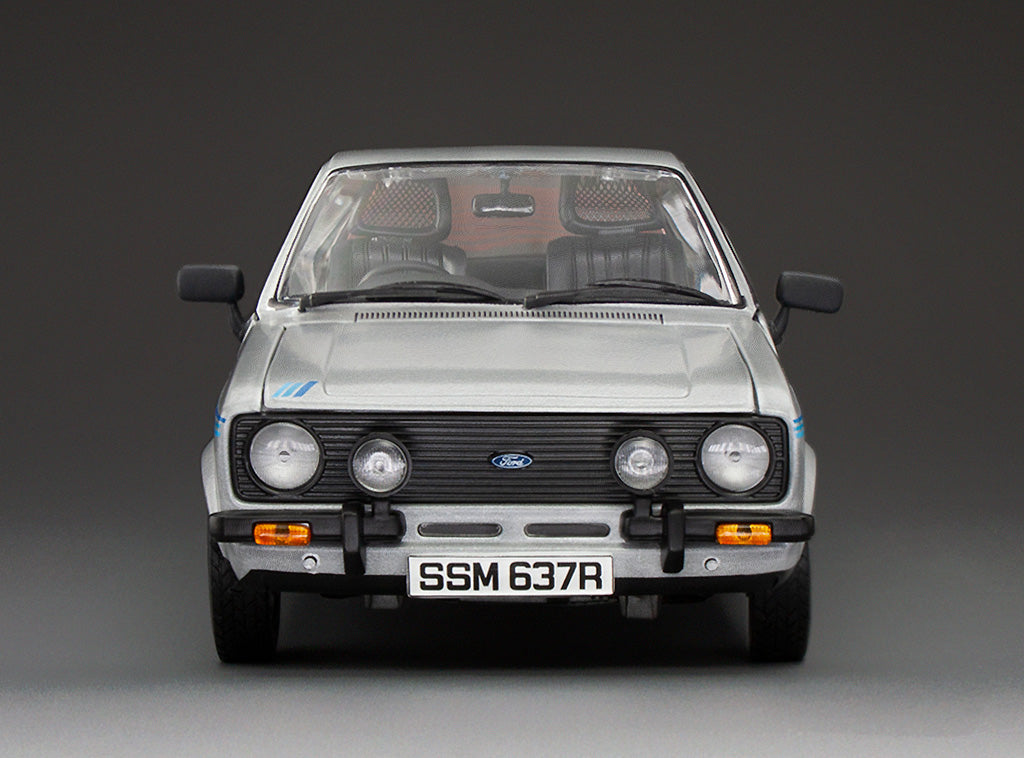 Available To Order – Ford Escort Harrier Stratos Silver (EUK 878V) (RHD) 1980 1:18 (SUN H4637R)