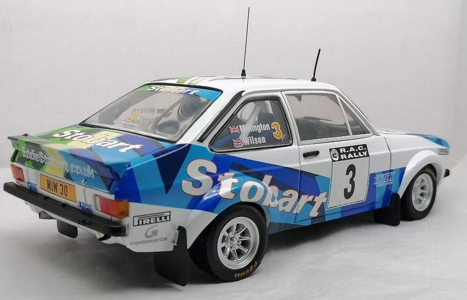 Available To Order – Ford Escort Mk II RS 1800 #3 Stobart Alber Clark Rally 2008 M.Wilson/J.Millington 1:18 (SUN H4852)