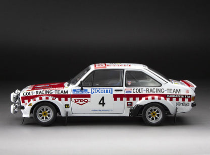 Available To Order – Ford Escort RS1800 #4 T.Makinen/H.Liddon 3rd 1975 1000 Lakes Rally (Limited 996pcs) 1:18 (SUN H4856)