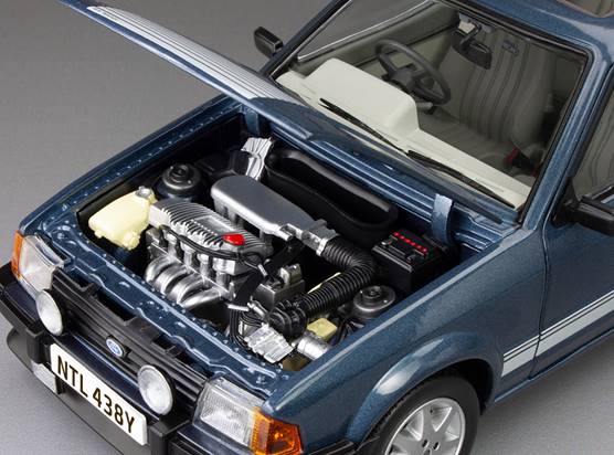Available To Order – Ford Escort RS1600i 1984 Caspian Blue RHD UK Exclusive - Limited Edition 360pcs 1:18 (SUN H4999R)
