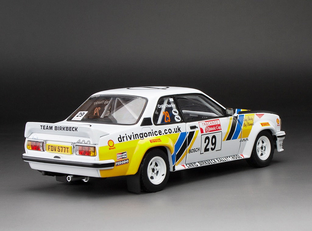 Available To Order – Opel Ascona 400 #29 S.Blomqvist/T.Craig Trackrod Historic Cup 2016 (999pcs) 1:18 (SUN H5451)
