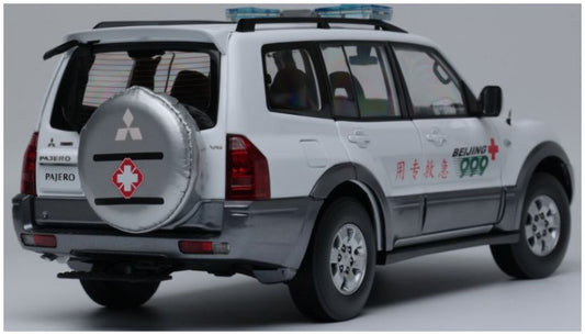Available To Order – Mitsubishi Pajero V73 Beijing Red Cross Rescue Service Centre 1:18 (SUN H5836)
