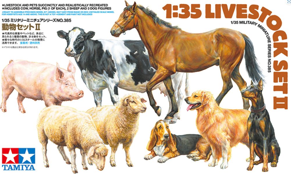 Livestock Set 2 1:35 Tamiya Model (view 2)