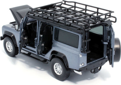 Land Rover Defender 110 - Stornoway Grey Lights and Sound & Pull Back 1:32 – diecast model (view 3)
