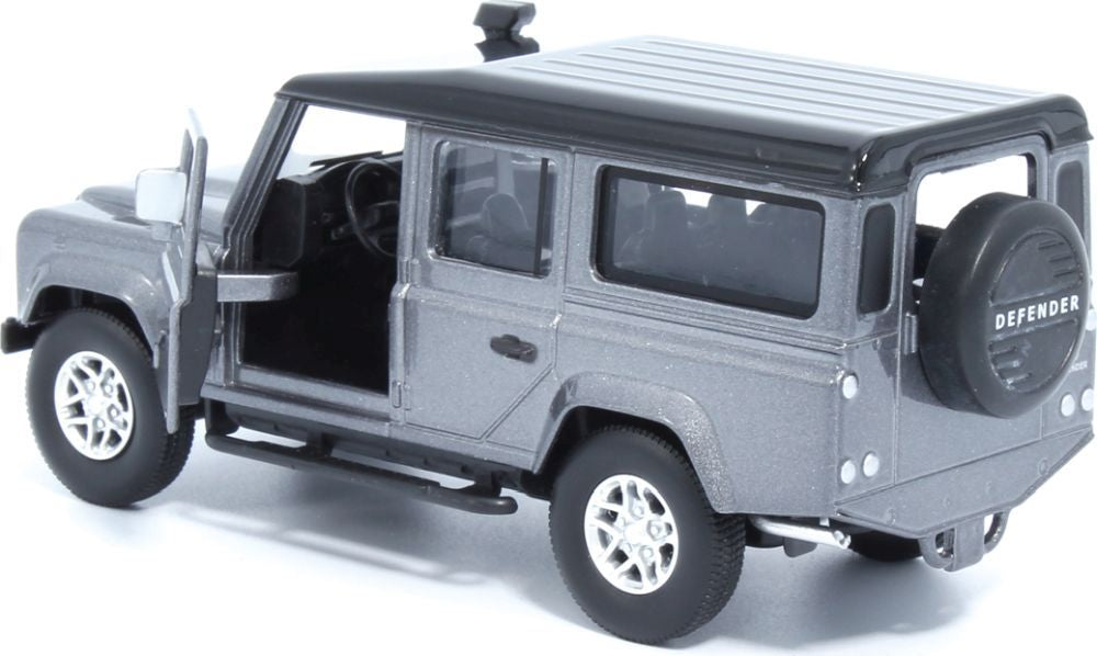 Land Rover Defender 110 - Stornoway Grey Lights and Sound & Pull Back 1:32 – diecast model (view 4)