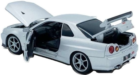 Nissan GT-R34 V-Spec II - Silver Lights and Sound & Pull Back 1:32 – diecast model (view 2)