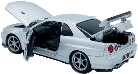Nissan GT-R34 V-Spec II - Silver Lights and Sound & Pull Back 1:32 – diecast model (view 2)