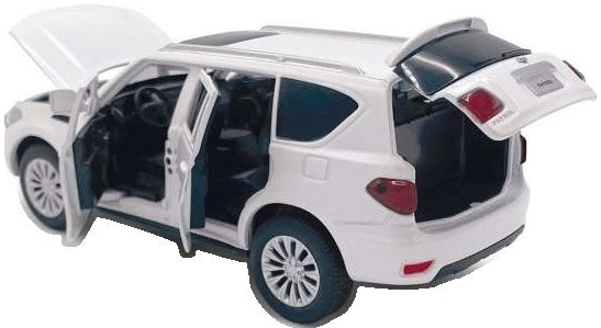 Available to Order – Nissan Patrol Y62 - White Lights and Sound & Pull Back 1:32 (TAY 32115013)