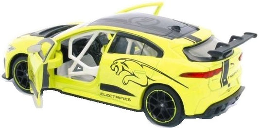 Jaguar I-PACE e-TROPHY - Yellow Pull Back 1:36 – diecast model (view 2)