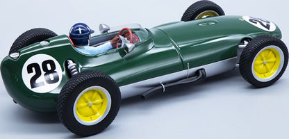 Available to Order – Lotus 16 Championship 1959 British GP #28 Aintree Graham Hill w/Figure 1:18 (TEC 18123C)
