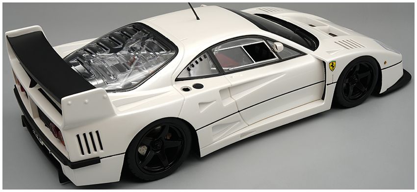 Available To Order – Ferrari F40 LM 1996 Pearl Metallic White w/5 Spoke Black Rims 1:18 (TEC 18286R)