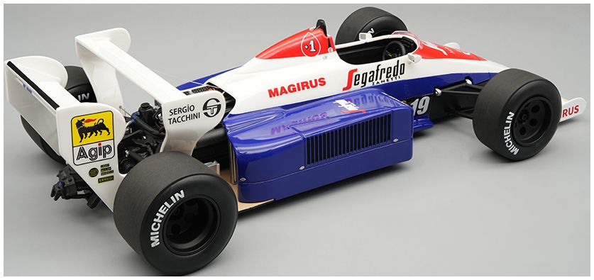 Toleman TG 184 1984 British GP #19 Ayrton Senna 1:18 Tecnomodels Mythos Model (view 2)