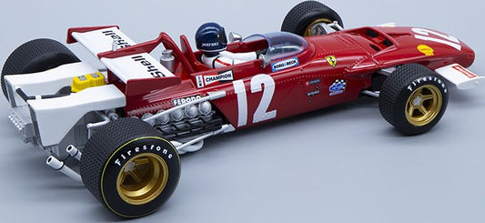 Available To Order – Ferrari 312B 1970 Winner GP Austria #12 Jacky Ickx w/Driver Figure 1:18 (TEC 1864B)