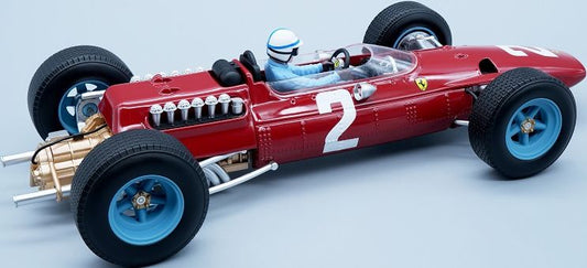 Available To Order – Ferrari 512 F1 GP Zandvoort 1965 #2 John Surtees w/Driver Figure 1:18 (TEC 1898C)