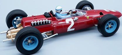 Available To Order – Ferrari 512 F1 GP Zandvoort 1965 #2 John Surtees w/Driver Figure 1:18 (TEC 1898C)