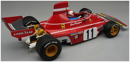 Available To Order – Ferrari 312 B3 German GP 1974 #11 Clay Regazzoni w/Driver Figure 1:18 Tecnomodels Mythos Model (TEC D18313B)