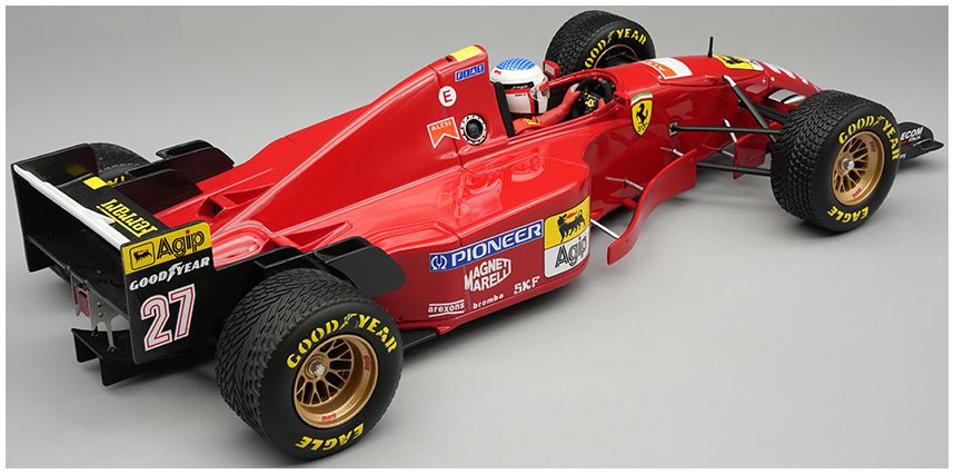 Available To Order – Ferrari 412T2 1995 Japan GP #27 Jean Alesi w/Driver w/Rain Tyres 1:18 Tecnomodels Mythos Model (TEC D18333A)
