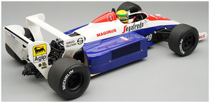 Toleman TG 184 1984 British GP #19 Ayrton Senna w/Driver 1:18 Tecnomodels Mythos Model (view 2)