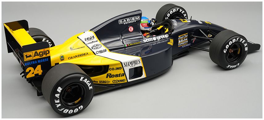 Minardi M191 1991 SPA GP #24 Gianni Morbidelli w/Driver 1:18 Tecnomodels Mythos Model (view 2)