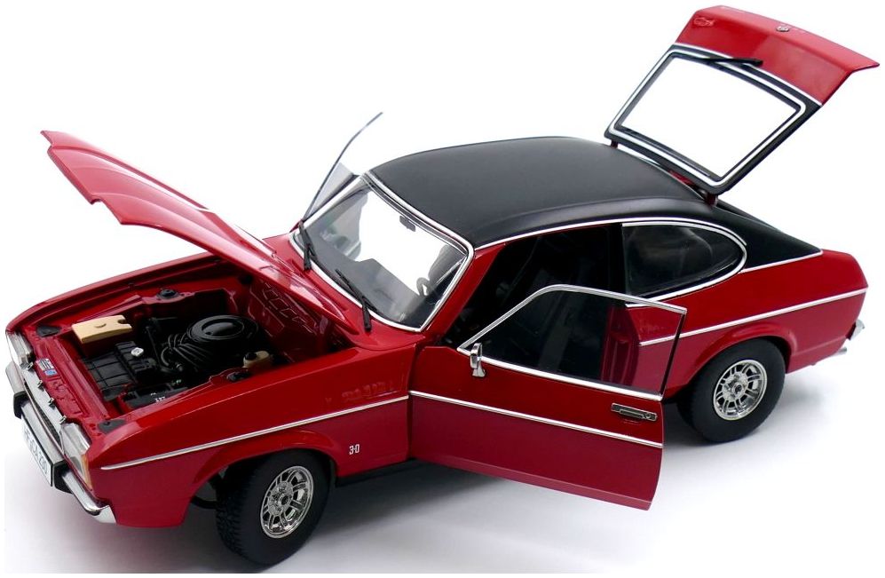 Available To Order – Ford Capri II Ghia 3.0 (1974 - 1977) Spanish Red w/Vinyl Top Black - 948pcs Lim 1:18 (TOU 18081201)