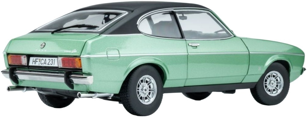 Available To Order – Ford Capri II Ghia 3.0 (1974 - 1977) Mediteran Green w/Vinyl Top Black 1:18 (TOU 18081202)