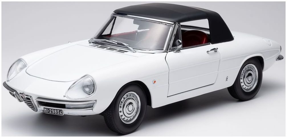 Available To Order – Alfa Romeo 1600 Duetto Spider 1966 Bianco Farina White 1:18 (TOU 18120004)