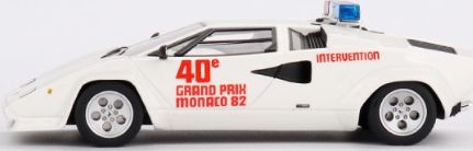 Available To Order – Lamborghini Countach 1982 Monaco GP Safety Car White 1:43 TrueScale Miniatures Model (TSM 430702)