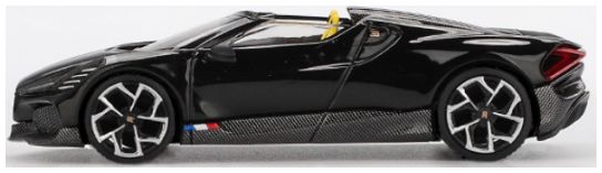 Available To Order – Bugatti W16 Mistral Black (LHD) 1:64 (TSM MGT01058-L)