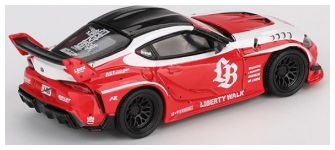 Available To Order – LB Works Toyota GR Supra Red/White (LHD) Blister Packaging 1:64 (TSM MGT01103-BL)