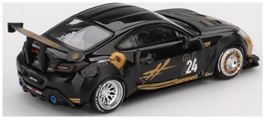 Available To Order – Toyota GR86 LB Nation Black/Gold (RHD) Blister Packaging 1:64 (TSM MGT01149-BL)