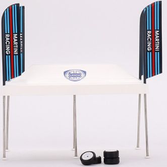 Paddock Service Tent Set Martini Racing 1:64 Mini GT Model (view 2)