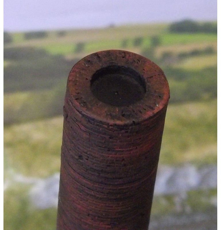 Brick Chimney 2 Complete Round (Painted) 368mm in Height (Approx) HO – diecast model (view 2)