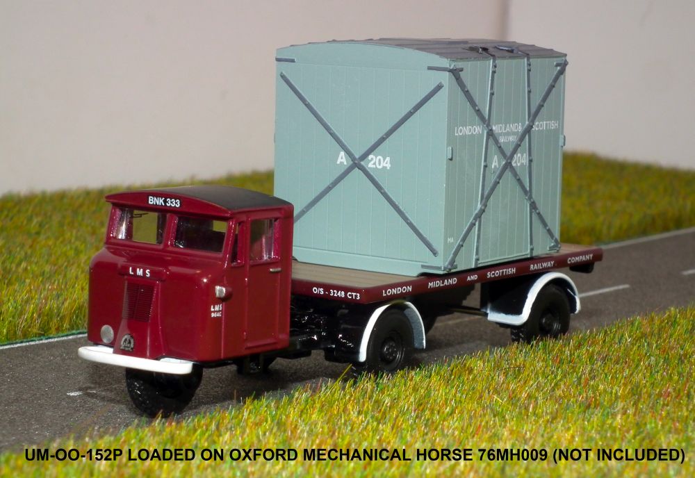 Type 'A' container - LMS Grey (2 pieces) Running Numbers - A204 & A236 OO – diecast model (view 3)