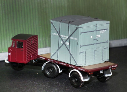 Type 'A' container - LMS Grey (2 pieces) Running Numbers - A204 & A236 OO – diecast model (view 6)