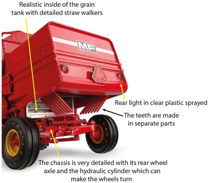 Massey Ferguson 760 Combine 1:32 Universal Hobbies Model (view 6)