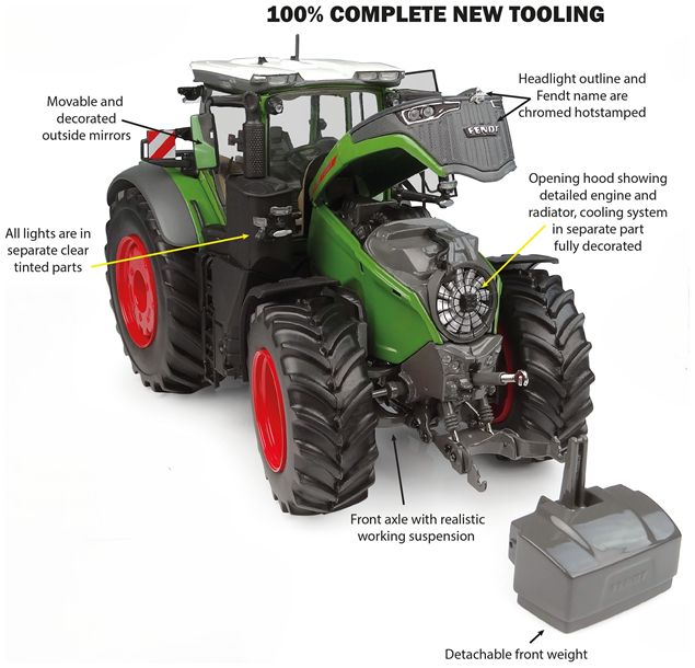 Fendt 1052 Vario Europe Version 2026 1:32 Universal Hobbies Model (view 4)