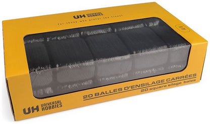 Available To Order – Square Silage Bales Black (Pack of 20) 1:32 Universal Hobbies Model (UNI 6882)
