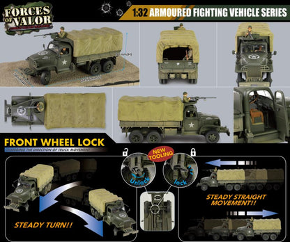 GMC CCKW-353B US Army Cargo Truck w/Canvas Roof US 1st Infantry LST Ship Ramp 1944 1:32 – diecast model (view 3)