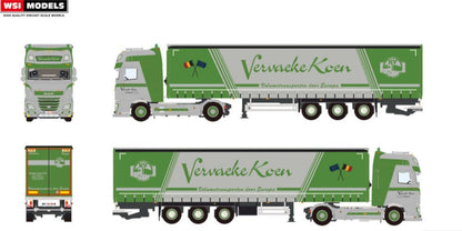 Available To Order – DAF XF Super Space Cab 4x2 Curtainside Trailer 'Vervaeke Koen Transport' 1:50 (WSI 01-3474)