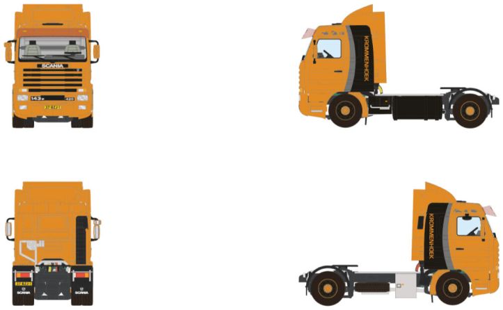 Available To Order – Scania3 Series Streamline 4x2 Krommenhoek BV 1:50 (WSI 01-4782)
