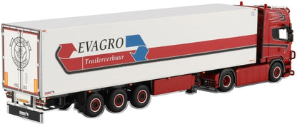 Available To Order – Scania R6 Topline 4x2 Reefer Trailer 3 Axle Evagro 1:50 (WSI 01-4996)