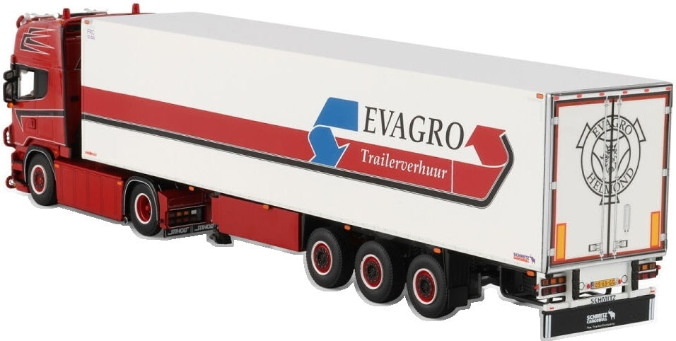 Available To Order – Scania R6 Topline 4x2 Reefer Trailer 3 Axle Evagro 1:50 (WSI 01-4996)