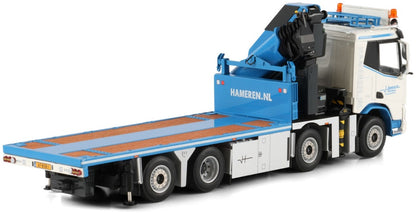 Available To Order – DAF XD SL Riged Flatbed Truck 8x2 Tag Axle w/Palfinger PK 480 TEC van Hameren B.V. 1:50 (WSI 01-5072)