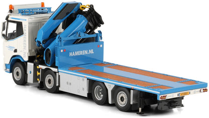 Available To Order – DAF XD SL Riged Flatbed Truck 8x2 Tag Axle w/Palfinger PK 480 TEC van Hameren B.V. 1:50 (WSI 01-5072)