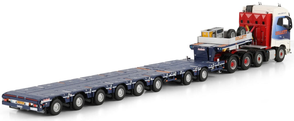 Available To Order – Volvo FH5 Globetrotter 8x4 Manoovr w/2 Axle Dolly 6 Axle Collett 1:50 (WSI 01-5175)