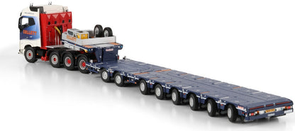 Available To Order – Volvo FH5 Globetrotter 8x4 Manoovr w/2 Axle Dolly 6 Axle Collett 1:50 (WSI 01-5175)