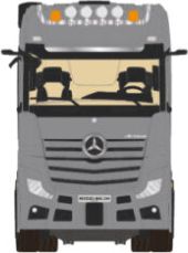 Mercedes Benz Actros MP5 Giga Space 8x4 Grey 1:50 WSI Models Model (view 2)