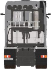 Mercedes Benz Actros MP5 Giga Space 8x4 Grey 1:50 WSI Models Model (view 3)