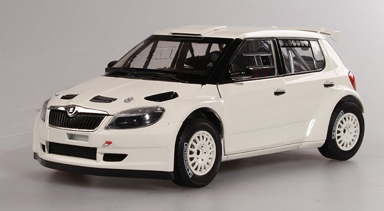 Available to Order – Skoda Fabia II FL S2000 (2010) White/Gravel Wheels 1:18 (ABR 118X604EG)