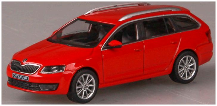 Available to Order – Skoda Octavia III Combi 2013 Corrida Red 1:43 (ABR 143027B)
